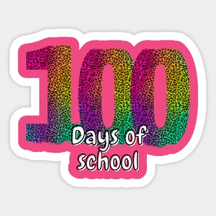 100 days of school neon Sticker